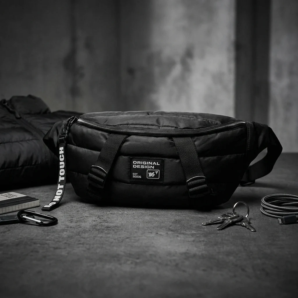 Сумка на пояс, бананка, DSGN. Black SP-30