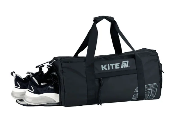 Сумка спортивна чорна, Kite — фото 2