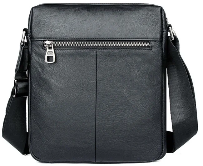 Сумка-візитка чоловіча 25*22*6см натуральна чорна шкіра Tiding Bag — фото 2