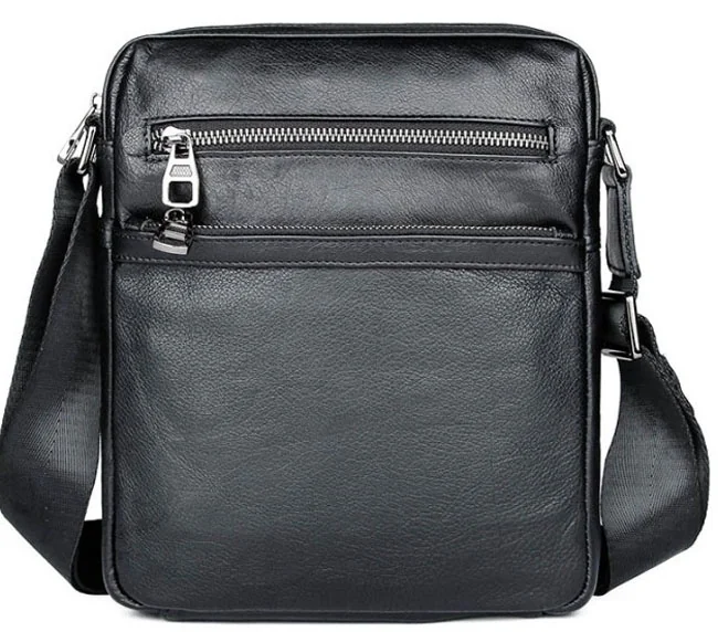 Сумка-візитка чоловіча 25*22*6см натуральна чорна шкіра Tiding Bag