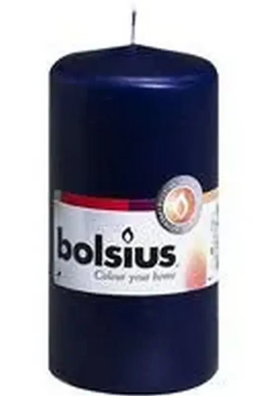 Свічка "Bolsius" циліндр 120*60мм т.-синій — фото 2