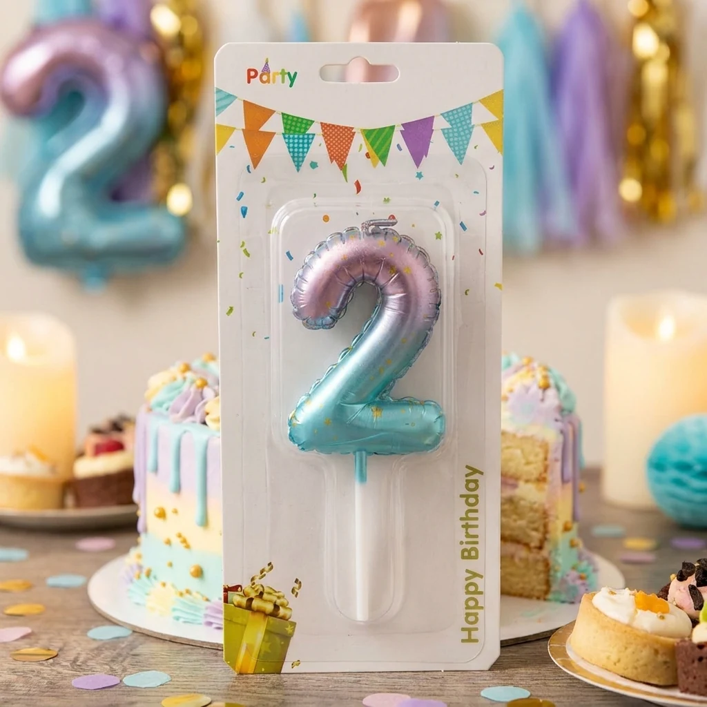 Свічка для торта Цифра "2" 6 см
