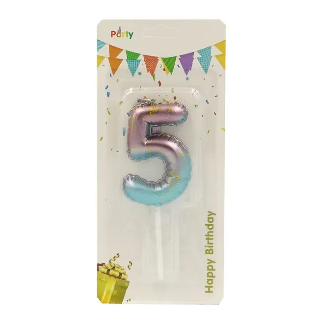 Свічка для торта Цифра "5" 6 см