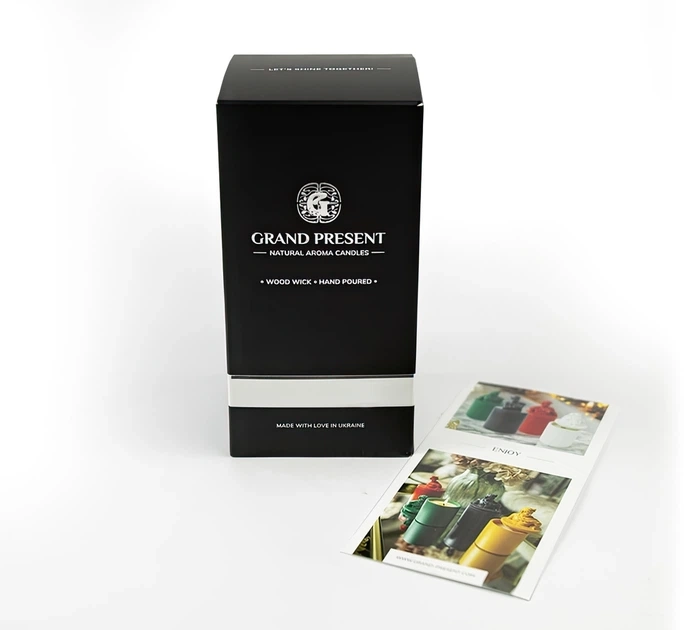 Свічка парфумована APOLLO BURLEY VANILLA BLACK 100% WOOD WAX 165g 35h NAC 1026BL — фото 3