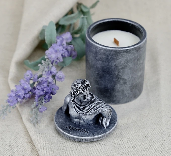 Свічка парфумована APOLLO BURLEY VANILLA SILVER 100% WOOD WAX 165g 35h NAC 1107 — фото 3