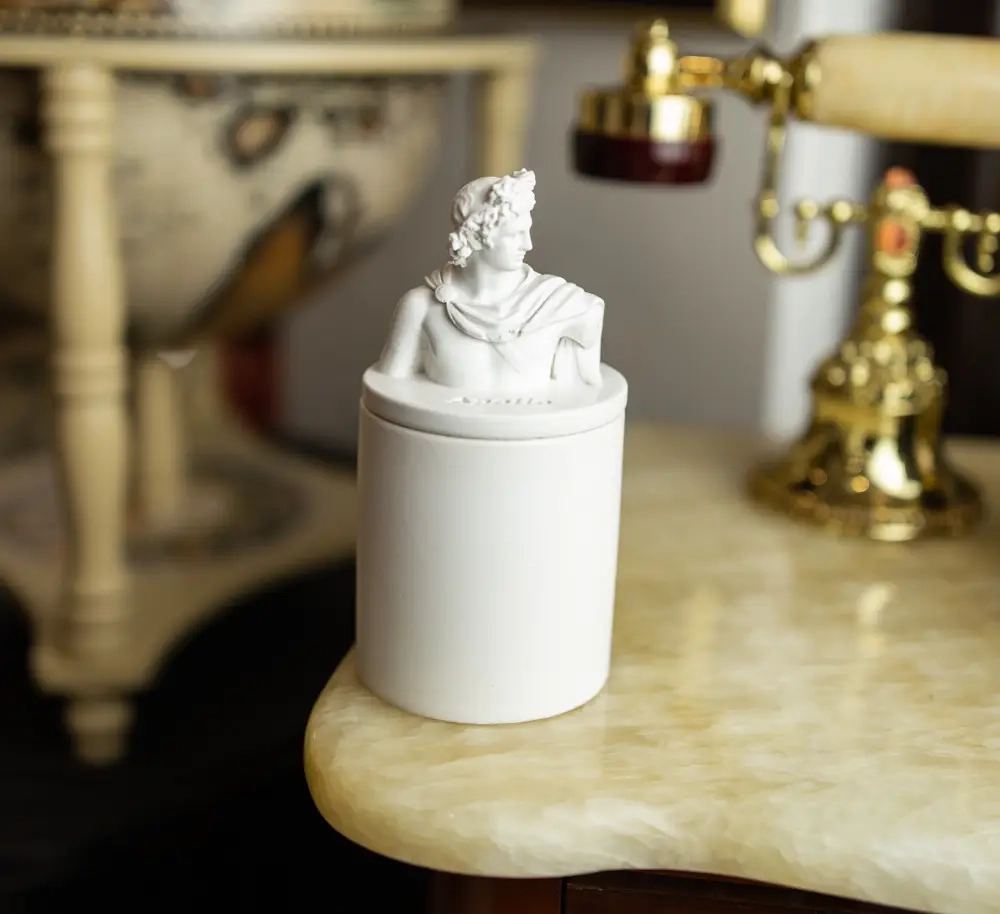 Свічка парфумована APOLLO BURLEY VANILLA WHITE 100% WOOD WAX 165g 35h NAC 1025W — фото 4