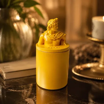 Свічка парфумована APOLLO BURLEY VANILLA YELLOW 100% WOOD WAX 165g 35h NAC 1022Y