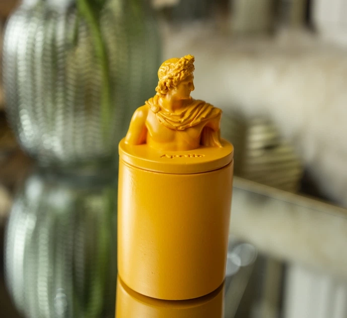 Свічка парфумована APOLLO BURLEY VANILLA YELLOW 100% WOOD WAX 165g 35h NAC 1022Y — фото 4