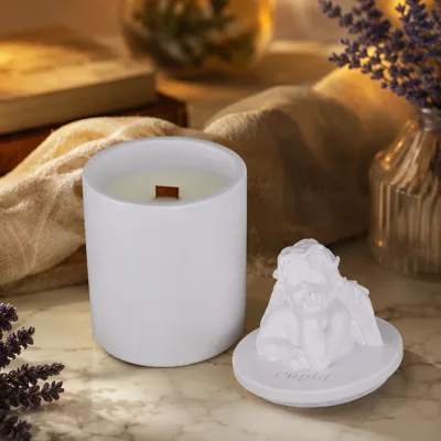 Свічка парфумована CUPID SANTAL LAVENDER 100% WOOD WAX 165g 35h NAC 1103