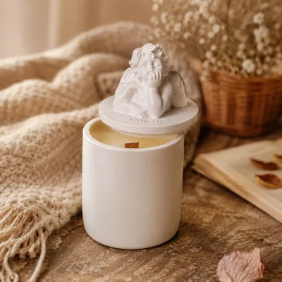 Свічка парфумована CUPID SANTAL WHITE 100% WOOD WAX 165g 35h NAC 1035W