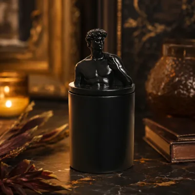 Свічка парфумована DAVID AGARWOOD BLACK 100% WOOD WAX 165g 35h NAC 1006BL