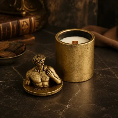 Свічка парфумована DAVID AGARWOOD BRONZE 100% WOOD WAX 165g 35h NAC 1110