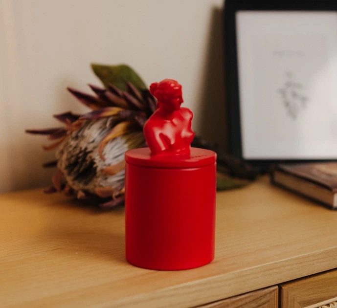 Свічка парфумована VENUS CHERRY BLOSSOM RED 100% WOOD WAX 165g 35h NAC 1011R — фото 3