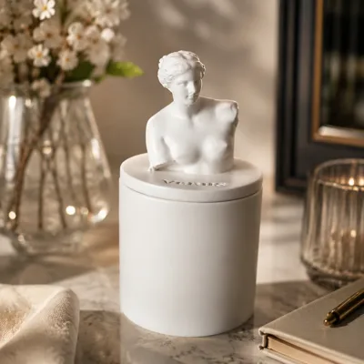 Свічка парфумована VENUS CHERRY BLOSSOM WHITE 100% WOOD WAX 165g 35h NAC 1015W