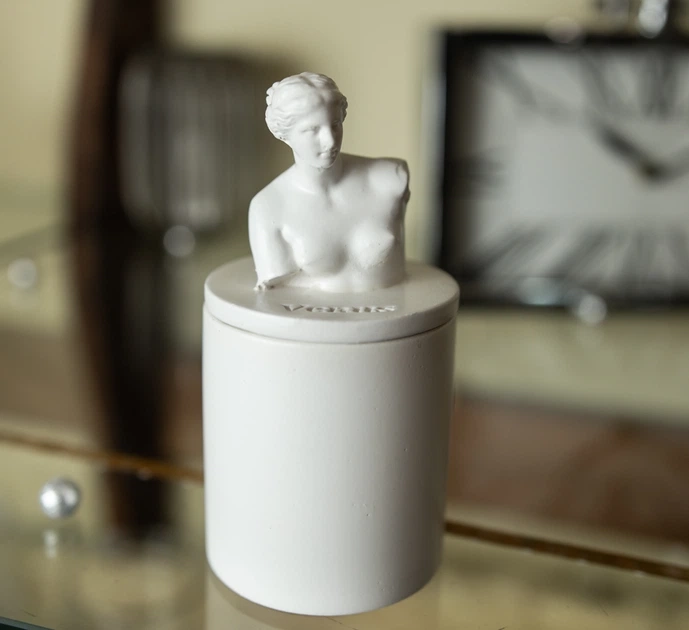 Свічка парфумована VENUS CHERRY BLOSSOM WHITE 100% WOOD WAX 165g 35h NAC 1015W — фото 3