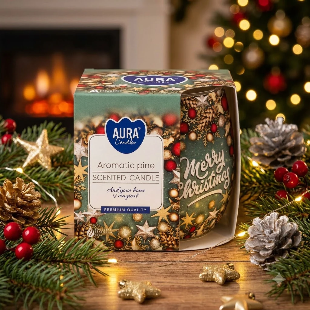 Свічка у склянці НР 7*7см "Merry Christmas"