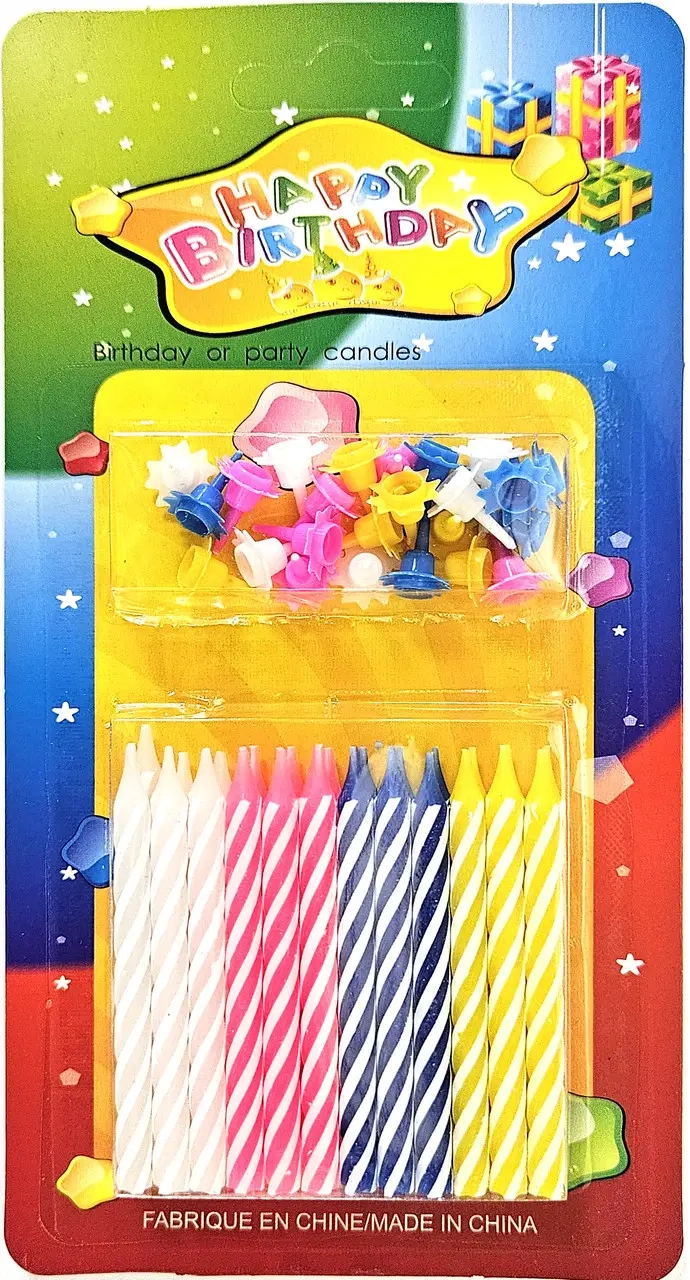 Свічки 24х24 асорті, 24 шт — фото 2