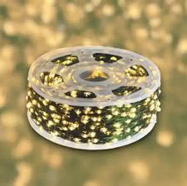Світлодіодна гірлянда білого теплого кольору, 120м, 1200 led, на зеленому дроті, з пультом, 220V