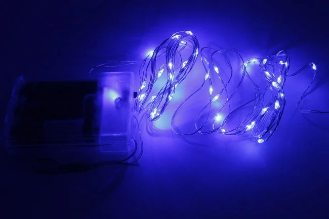 Світлодіодна гірлянда синього кольору, 40 LED на мідній проволоці, 4 метра