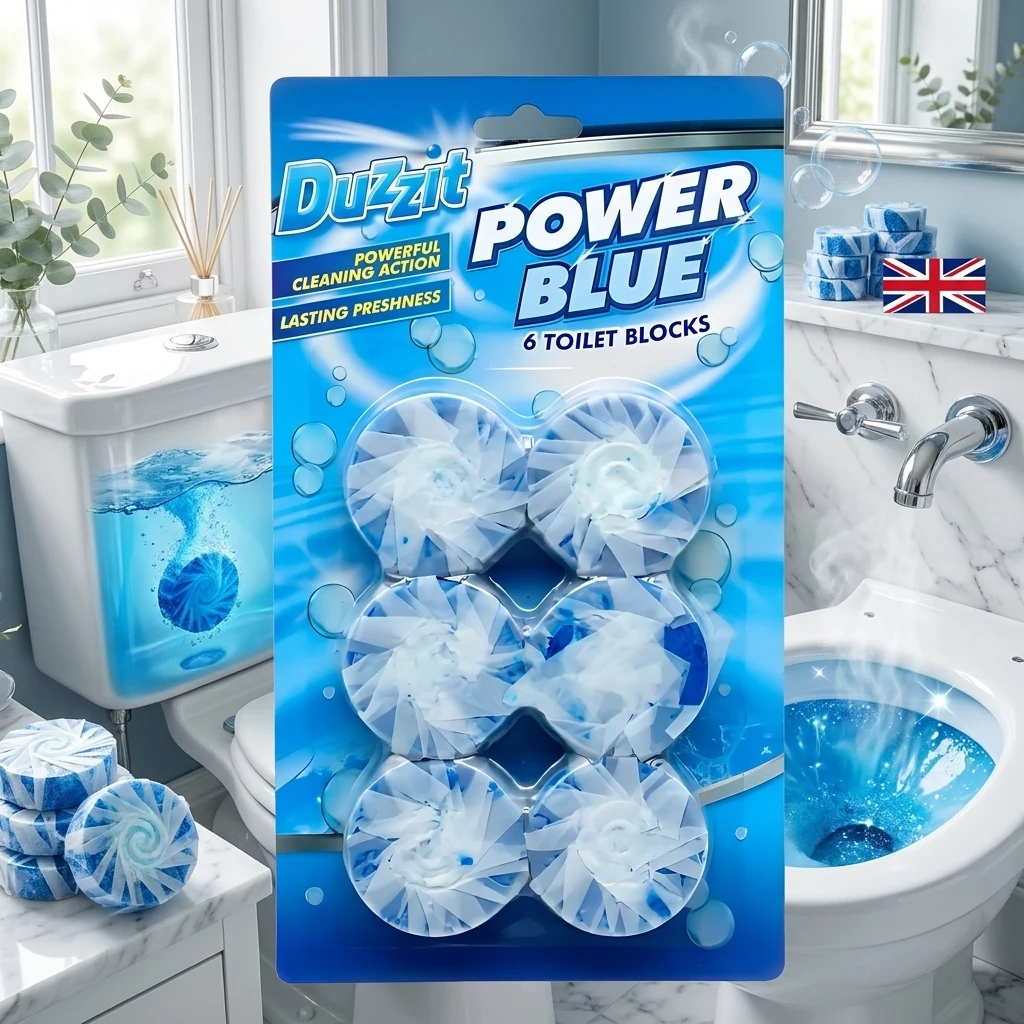 Таблетки для унітаза Duzzit Power Blue — Побутова хімія
