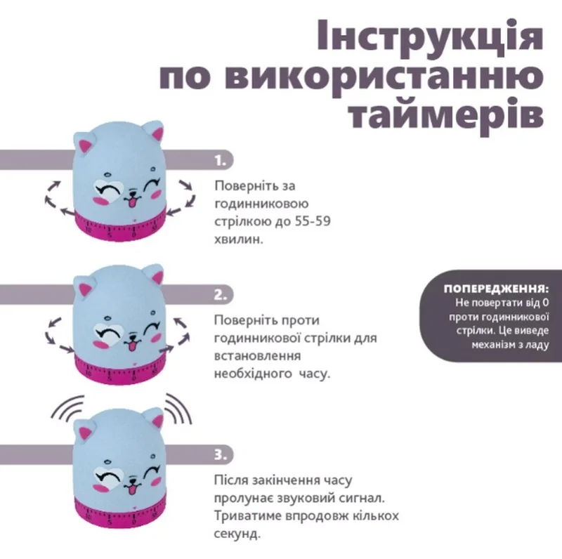 Таймер механічний Kite Cat — фото 2