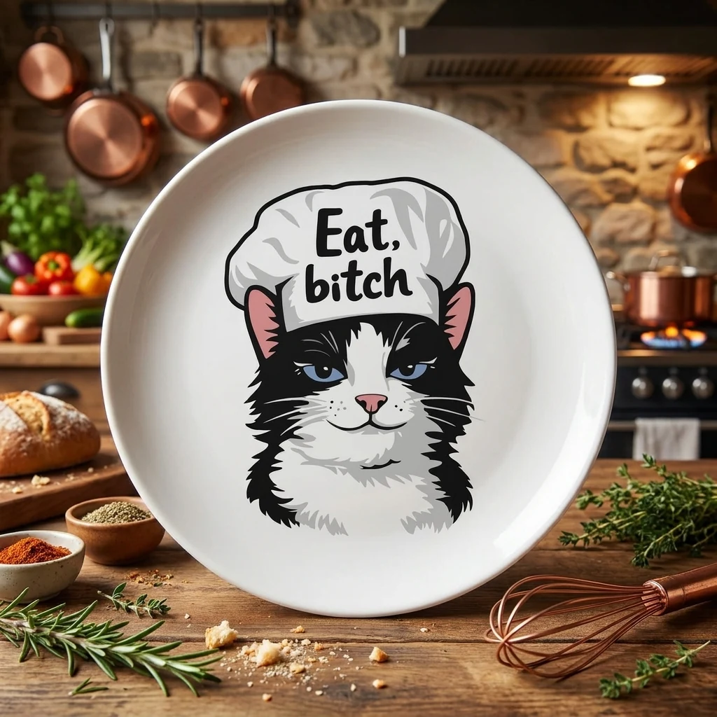 Тарілка 25 см "Eat!"