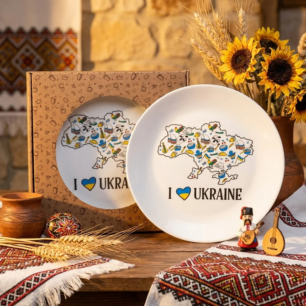 Тарілка 25 см " I love Ukraine"