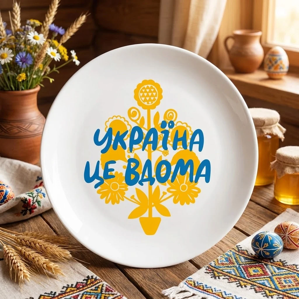 Тарілка 25 см "Україна це вдома"