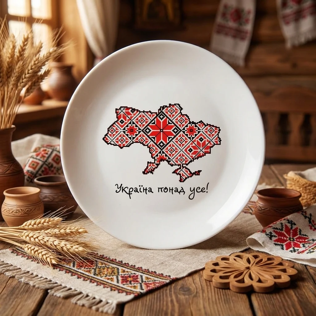 Тарілка 25 см "Вишиванка"