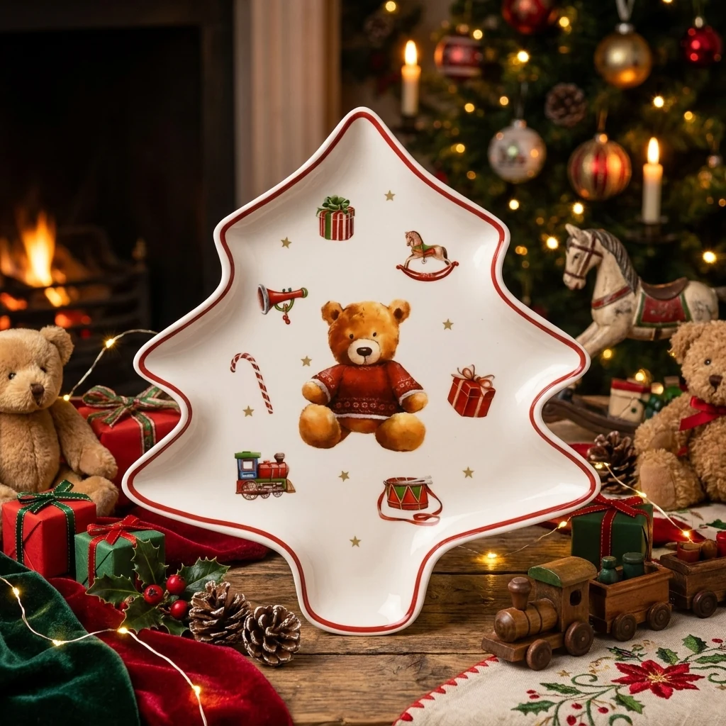 Тарілка керамічна Ялинка "My Teddy Bear" 23,5*21,5*1,5 см