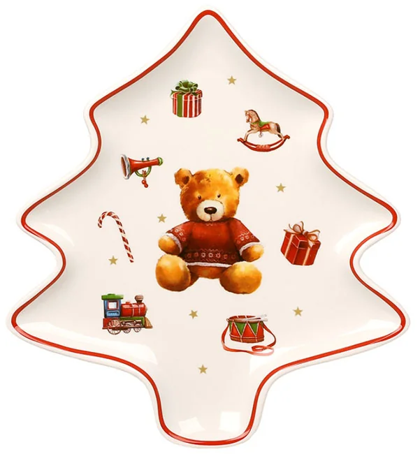 Тарілка керамічна Ялинка "My Teddy Bear" 23,5*21,5*1,5 см — фото 2