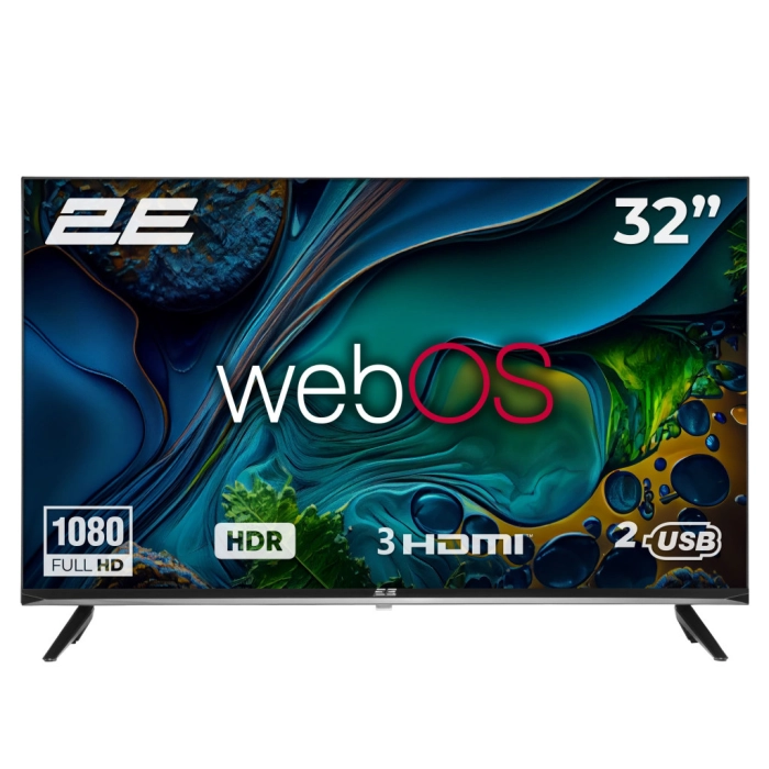 Телевізор 32 2E LED FHD 60Hz Smart WebOS Black — фото 2
