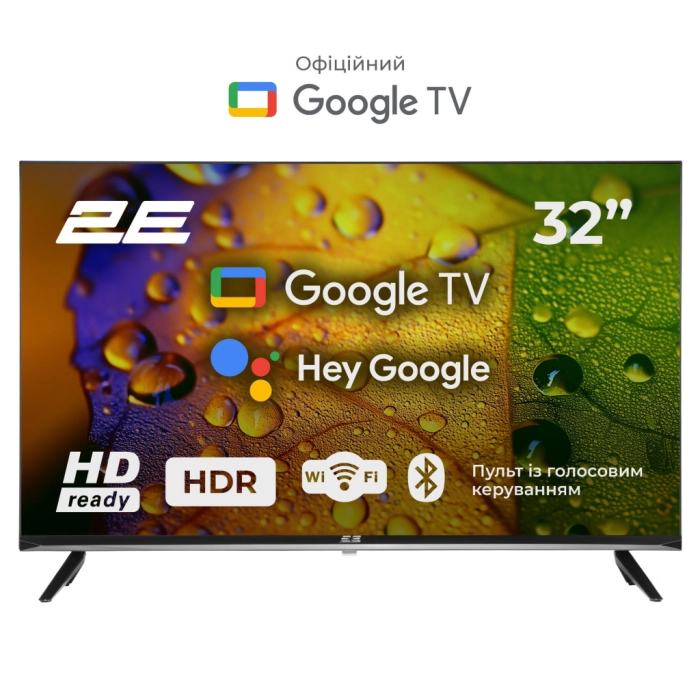 Телевізор 32 2E LED HD 60Hz Smart Google TV Black — фото 2