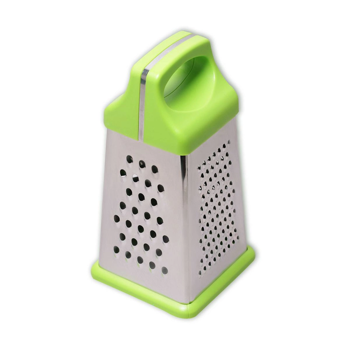 Терка з нержавіючої сталі з пластиковою ручкою 4 типи лез 21см Kamille 7202 — фото 3