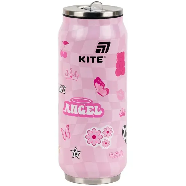 Термокружка 500 мл "Angel" Kite з трубочкою