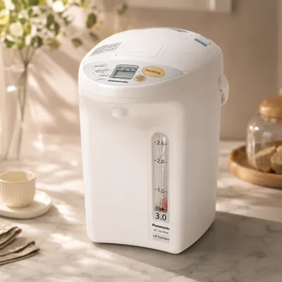 Термопот Panasonic 3л, дисплей, пластик, білий