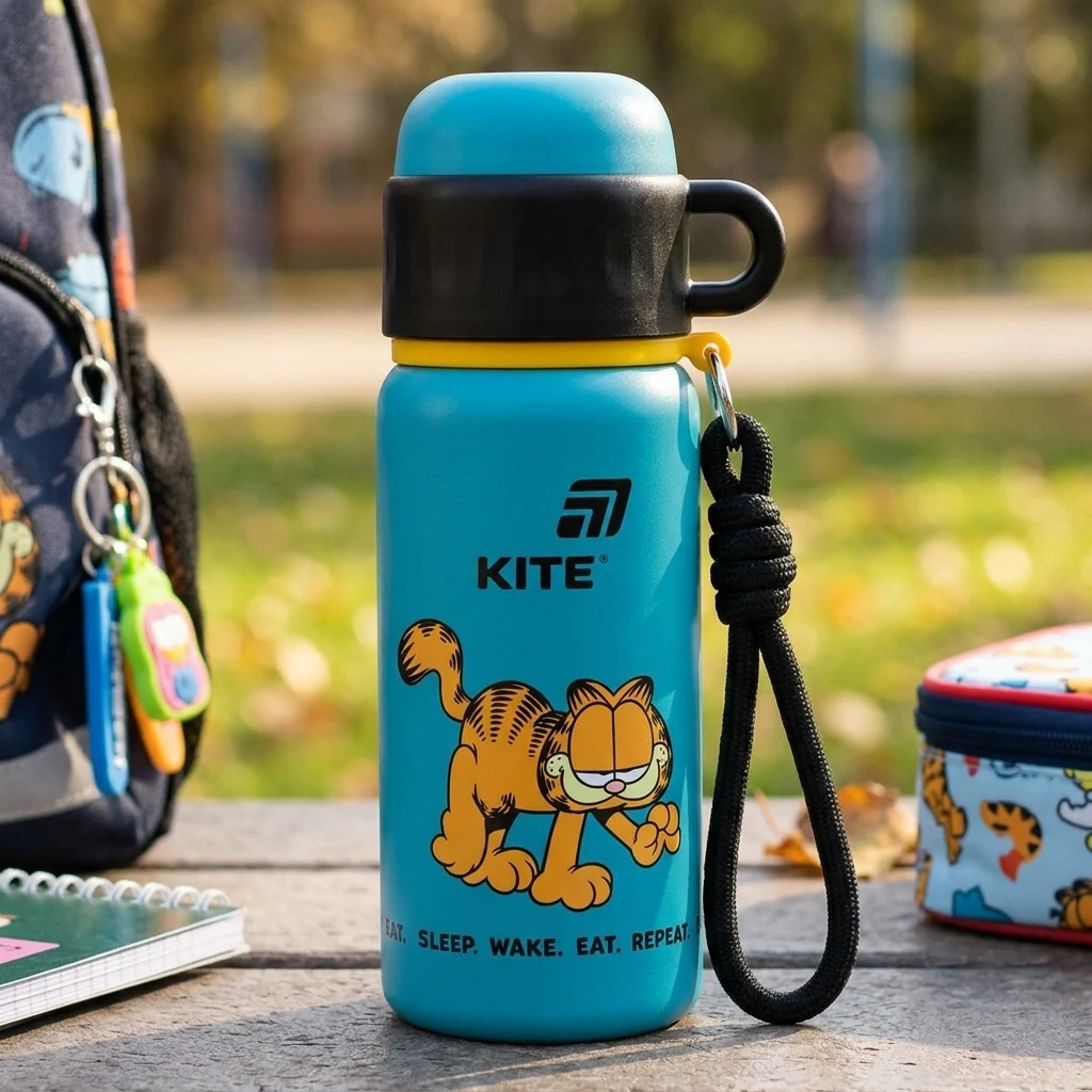 Термос 500 мл Garfield з трубочкою Kite
