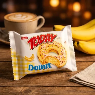 Тістечко бісквітне з начинкою зі смаком банана Donut Today 50г