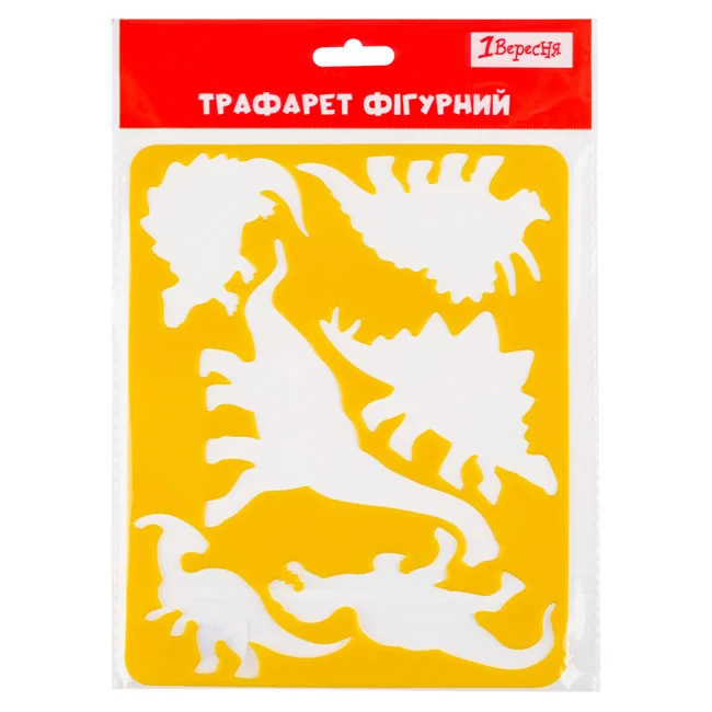 Трафарет пластиковий, Динозаври 20*16см