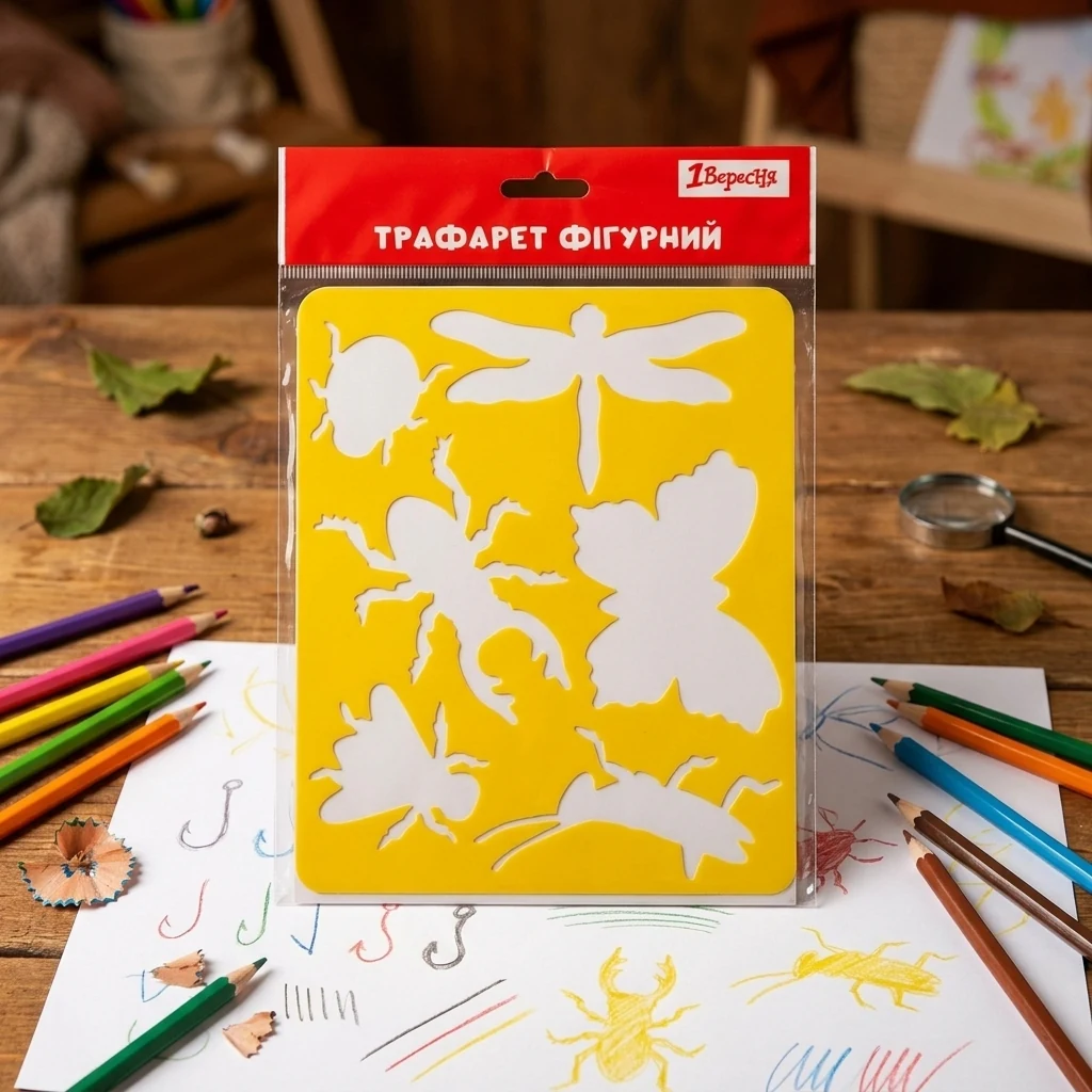 Трафарет пластиковий, Комахи 20*16см