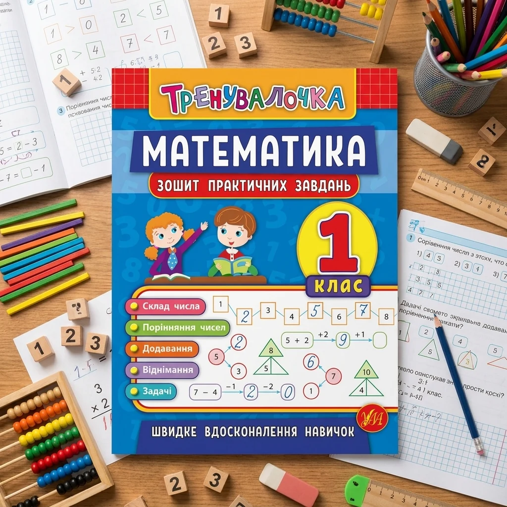 Тренувалочка. Математика. 1 клас. Зошит практичних завдань