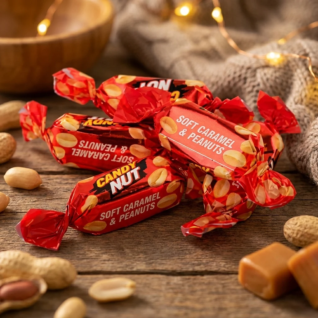 Цукерки Candy Nut мяка карамель з арахісом ВКФ 1кг