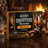 Цукерки в коробці Shooters с бренди-ликером, виски-ликер ВКФ 150г — фото 1