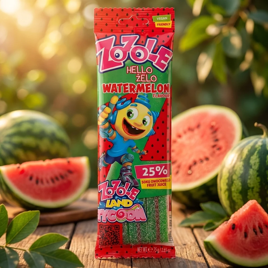 Цукерки желейні ТМ Zozole Watermelon зі см кавуна 75г/32шт 01539 — 
