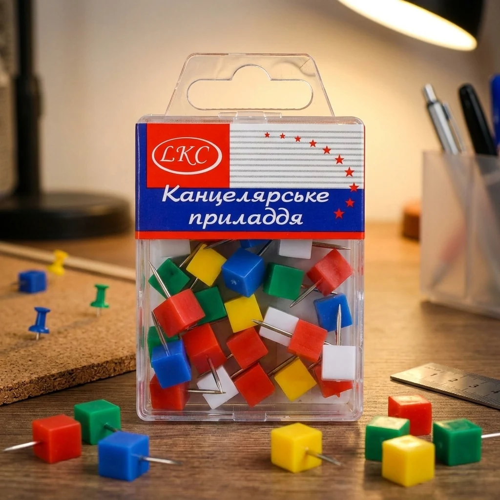 Цвяшки-кубик кольорові 30 штук