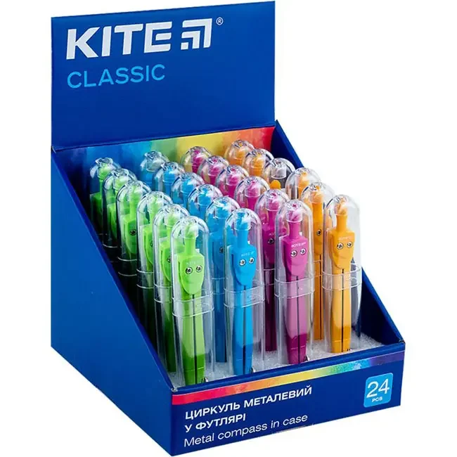 Циркуль 115 мм в пластиковому тубусі Kite Classic