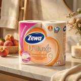 Туалетний папір Zewa Deluxe Персик 3х шарові 4 рулони — фото 1