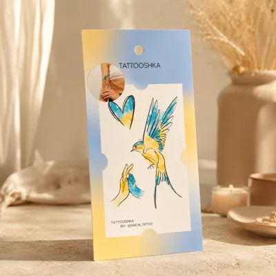 Тимчасове тату Tattooshka набір Україна - це любов L-48