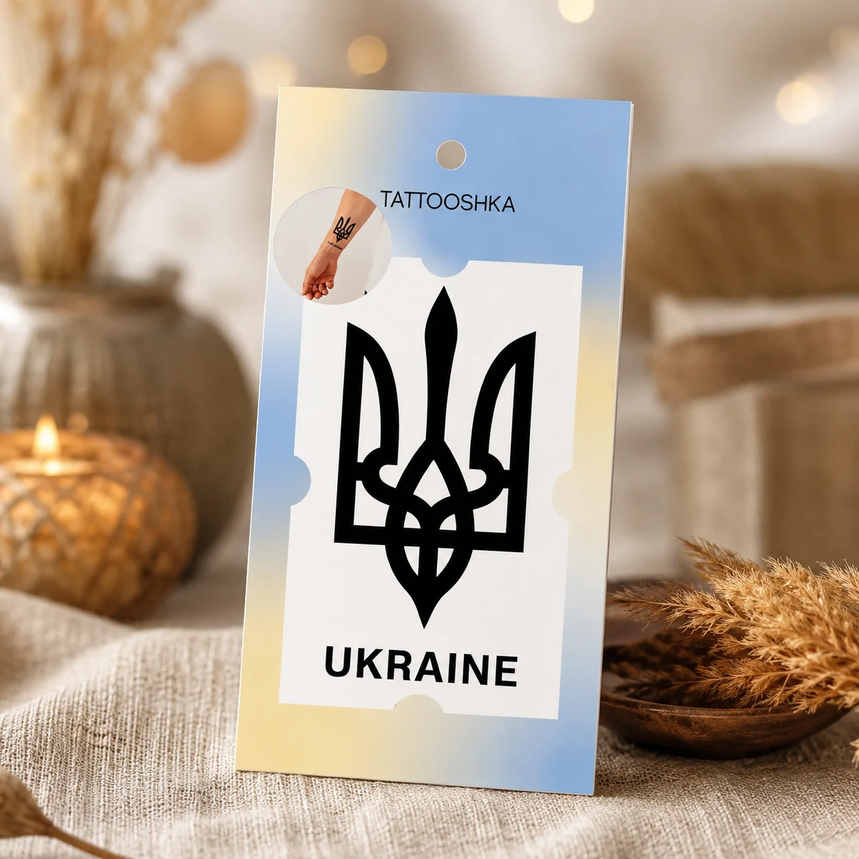 Тимчасове тату Tattooshka Тризубець UKRAINE L-41 — Іграшки
