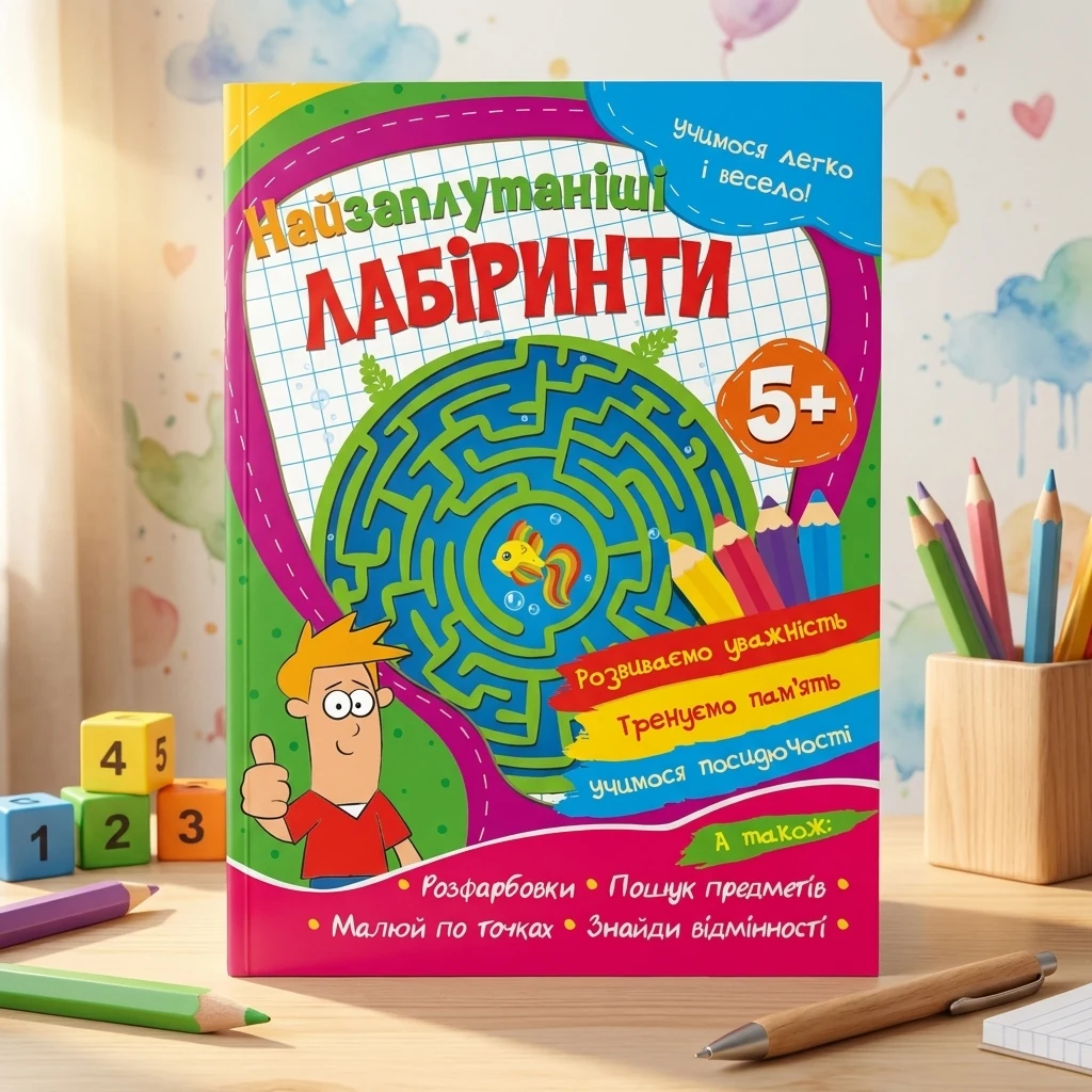 Учимося легко і весело. Найзаплутаніші лабіринти. 5+